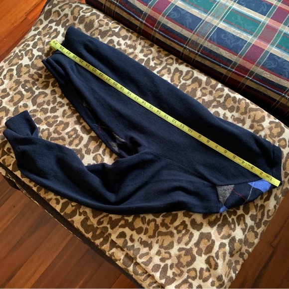 DANIEL CREMIEUX Mens argyle cashmere long sleeve sweater blues size M - Picture 9 of 10